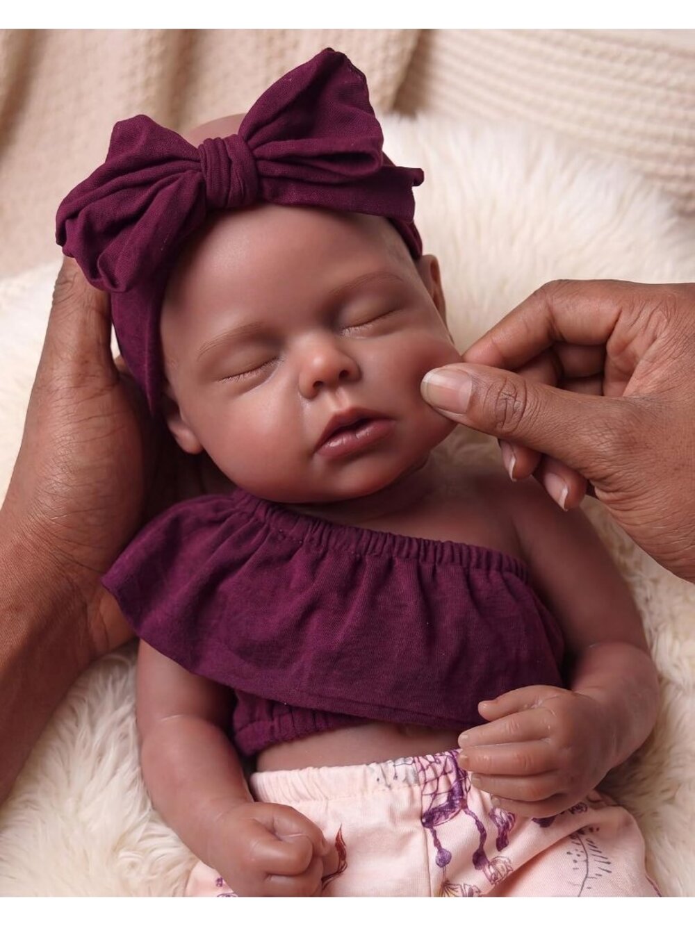 16in Full Body Silicone Reborn Baby Doll Girl Washable Sleeping